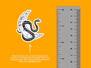 Snake On The Moon Sticker
