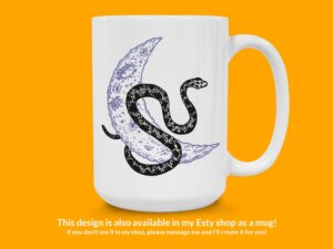 Snake On The Moon Sticker