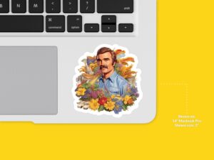 Burt Reynolds Sticker , funny sticker