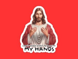 Jesus Ricky Bobby Sticker