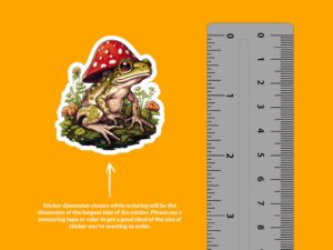 Mushroom Frog Sticker