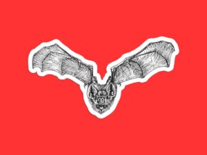 Flying Bat Sticker