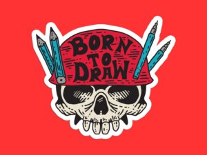 Born To Draw Sticker