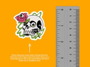 Flower Skull Sticker