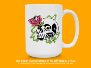Flower Skull Sticker