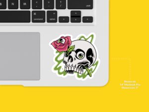Flower Skull Sticker