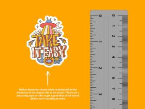 Take It Easy UFO Sticker