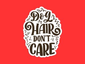 Dog Hair Don't Care Sticker