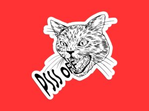PSS Off Cat Sticker