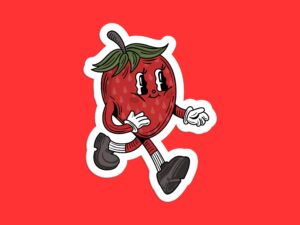 Cute Strawberry Sticker