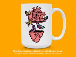 Butterfly Heart Sticker