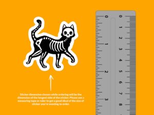 Skeleton Cat Sticker