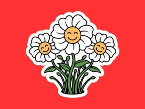 Happy Flower Sticker