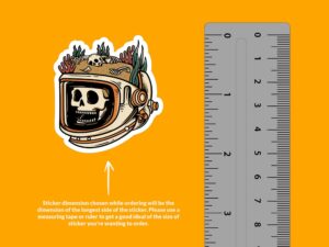 Scuba Skeleton Sticker