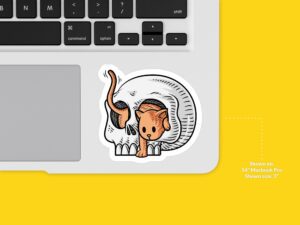 Cat Skull Sticker