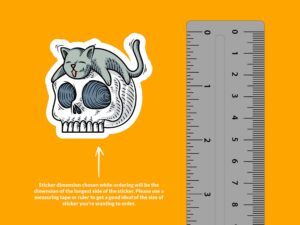 Cute Cat Skull Sticker