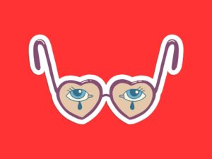 Broken Head Glasses Sticker