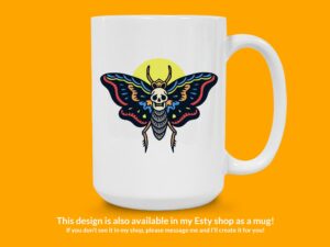 Death's Head Hawkmoth Moth Sticker