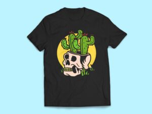 Desert Cactus Skull Sticker