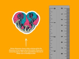 Mushroom Heart Sticker