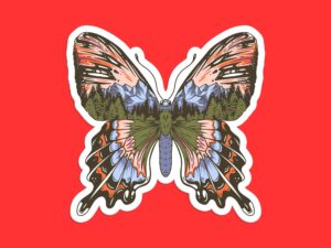 Outdoors Butterfly sticker