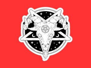 Pentagram Goat Sticker