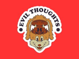 Evil Thoughts Sticker