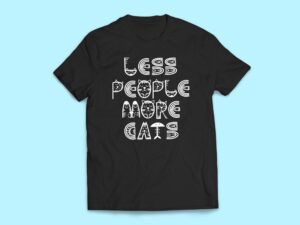 Less People More Cats Sticker