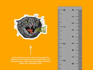 Angry Cat Sticker I Wanna Eat
