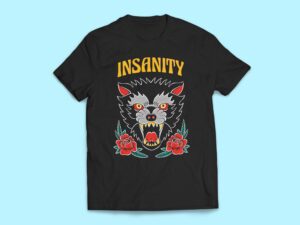 Insanity Wolf Tattoo Sticker