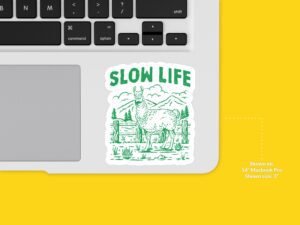 Slow Life Alpaca Sticker