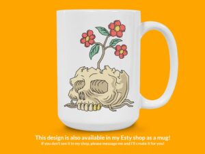 Flower Skull Sticker