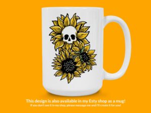 Skull Sunflower Sticker