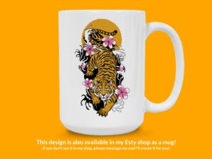 Japanese Style Tiger Sticker