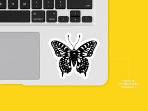 Black Butterfly Sticker