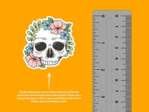 Floral Skull Sticker