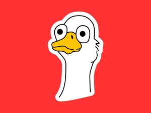 Goofy Goose Sticker