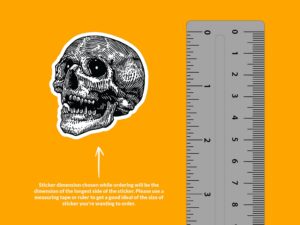 Hatch Human Skull Sticker