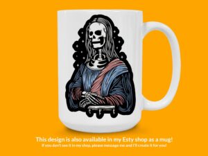 Skeleton Mona Lisa Sticker