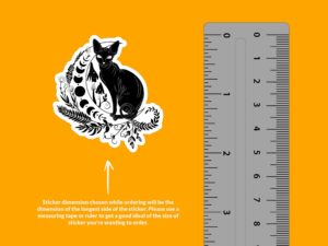 Mystical Black Cat Sphynx Sticker