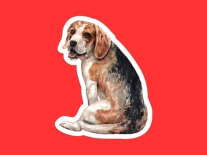 Cute Beagle Sticker
