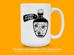 Gothic Eyeball Poison Bottle Sticker