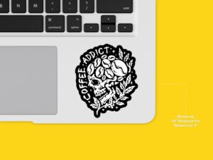 Skull Coffee Sticker