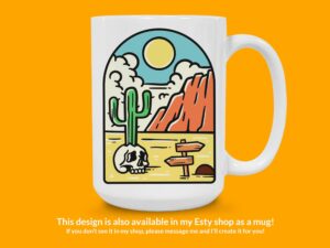 Desert Cactus Skull Sticker