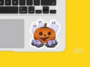 Ghost Jack O Lantern Sticker