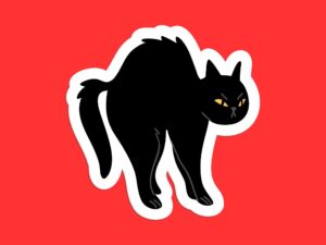 Black Cat Sticker