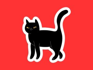 Black Cat Sticker