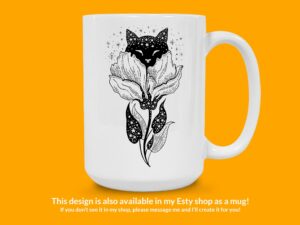 Magical Cat Flower Sticker - Purrfectly Enchanting Decal for Cat Lovers | Vinyl Sticker, Laptop Sticker, WaterBottle Sticker, Trendy Sticker