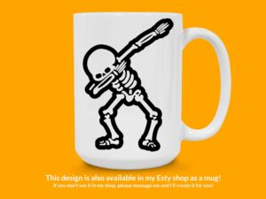 Dabbing Skeleton Sticker