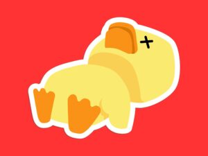 Dead Duck Sticker
